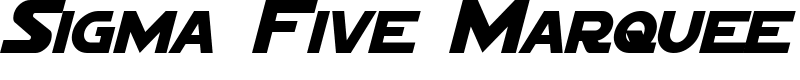 Sigma Five Marquee Font