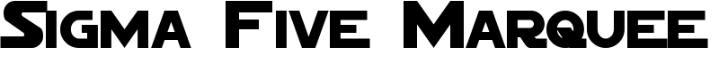 Sigma Five Marquee Font