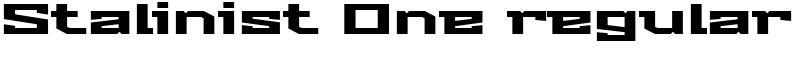 Stalinist One regular Font