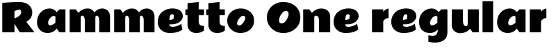 Rammetto One regular Font