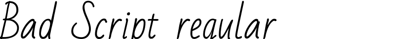 Bad Script regular Font