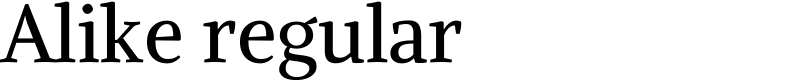 Alike regular Font