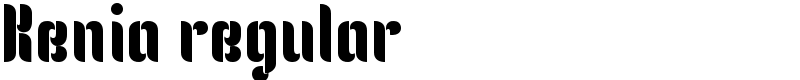 Kenia regular Font