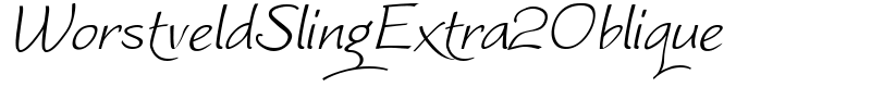 WorstveldSlingExtra2Oblique Font