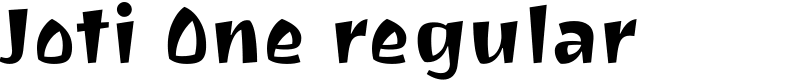 Joti One regular Font