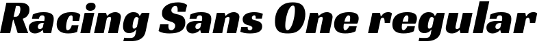 Racing Sans One regular Font