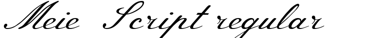 Meie Script regular Font