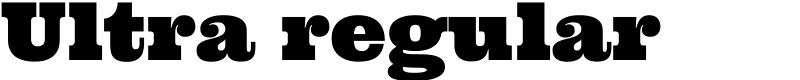 Ultra regular Font