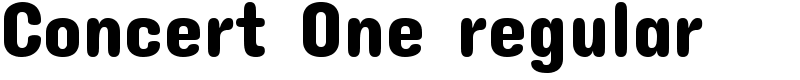 Concert One regular Font