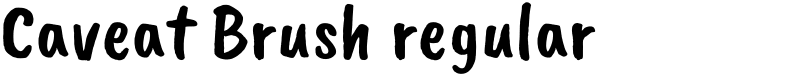 Caveat Brush regular Font
