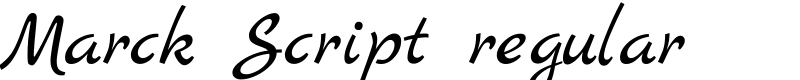 Marck Script regular Font