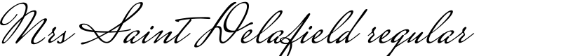 Mrs Saint Delafield regular Font