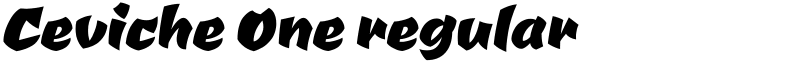 Ceviche One regular Font