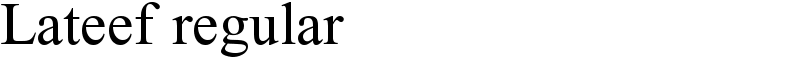 Lateef regular Font
