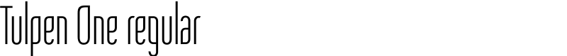 Tulpen One regular Font