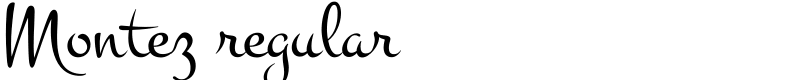 Montez regular Font