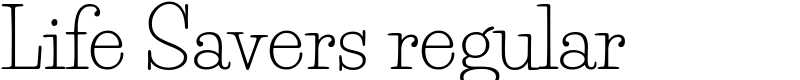 Life Savers regular Font