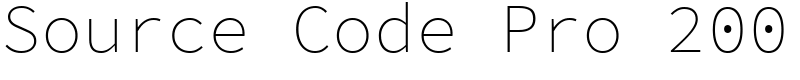 Source Code Pro 200 Font