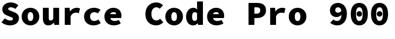 Source Code Pro 900 Font