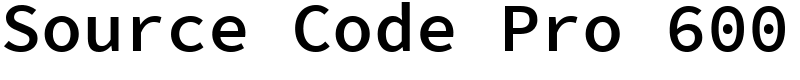 Source Code Pro 600 Font