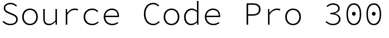 Source Code Pro 300 Font