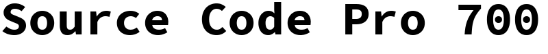 Source Code Pro 700 Font