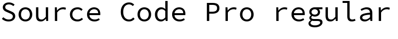 Source Code Pro regular Font