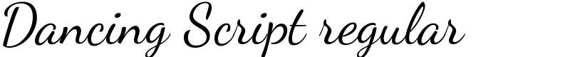 Dancing Script regular Font