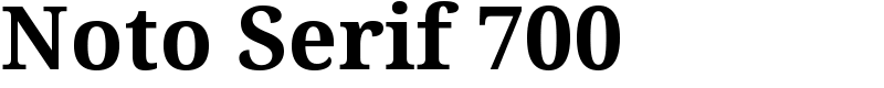 Noto Serif 700 Font