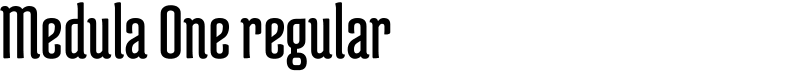 Medula One regular Font