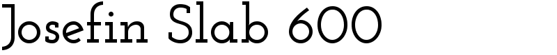 Josefin Slab 600 Font