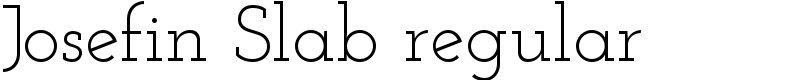 Josefin Slab regular Font