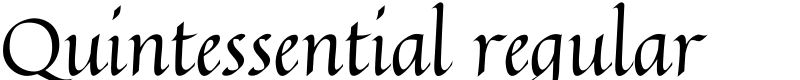 Quintessential regular Font
