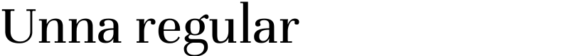 Unna regular Font