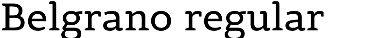 Belgrano regular Font