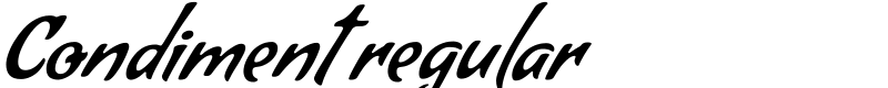 Condiment regular Font