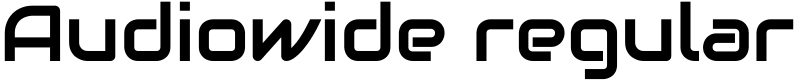 Audiowide regular Font