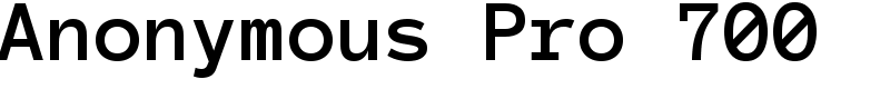 Anonymous Pro 700 Font