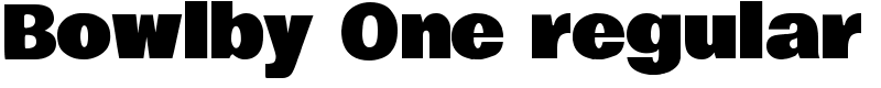Bowlby One regular Font
