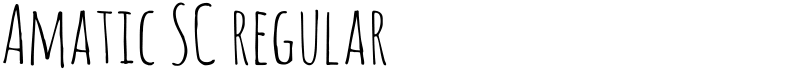 Amatic SC regular Font