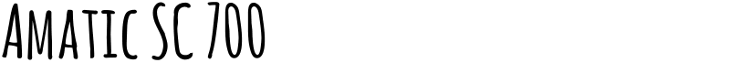 Amatic SC 700 Font