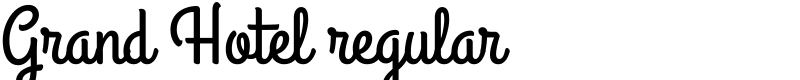 Grand Hotel regular Font