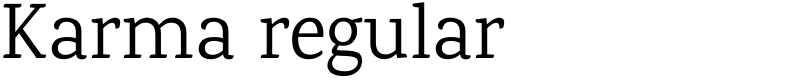Karma regular Font
