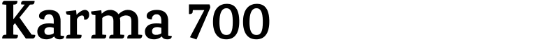 Karma 700 Font