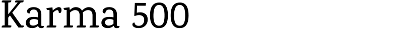 Karma 500 Font