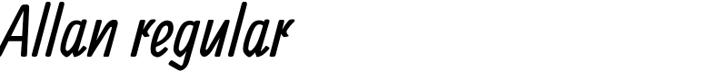 Allan regular Font