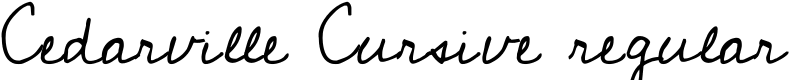 Cedarville Cursive regular Font