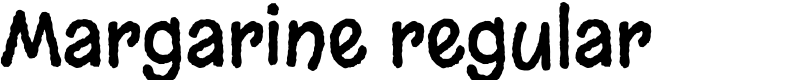 Margarine regular Font
