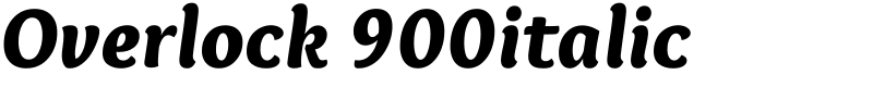 Overlock 900italic Font