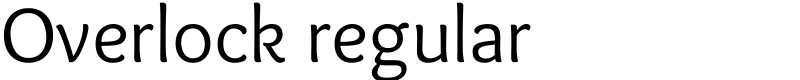 Overlock regular Font